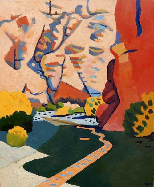 LANDSCAPE - oil painting by the Venice painter, Curtis Hoekzema.