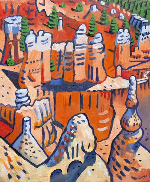 LANDSCAPE - oil painting by the Venice painter, Curtis Hoekzema.