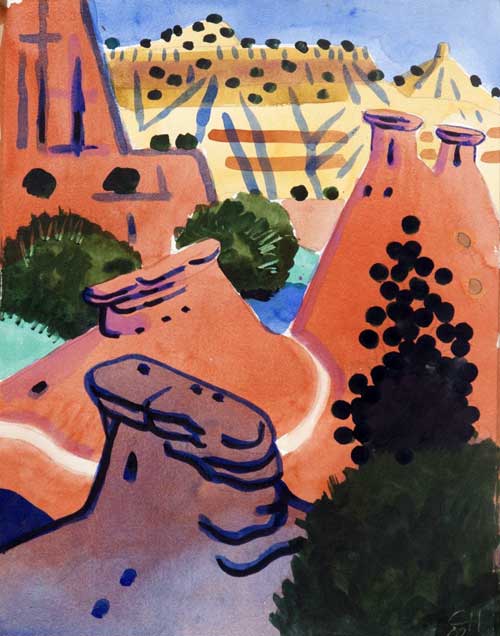 LANDSCAPES - watercolor painting by the Venice painter, Curtis Hoekzema.