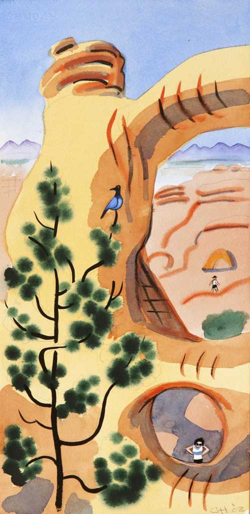 LANDSCAPES - watercolor painting by the Venice painter, Curtis Hoekzema.