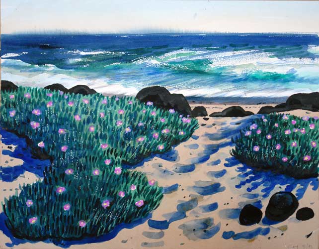 LANDSCAPES - watercolor painting by the Venice painter, Curtis Hoekzema.