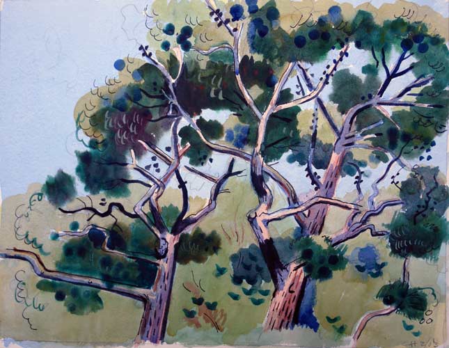 LANDSCAPES - watercolor painting by the Venice painter, Curtis Hoekzema.