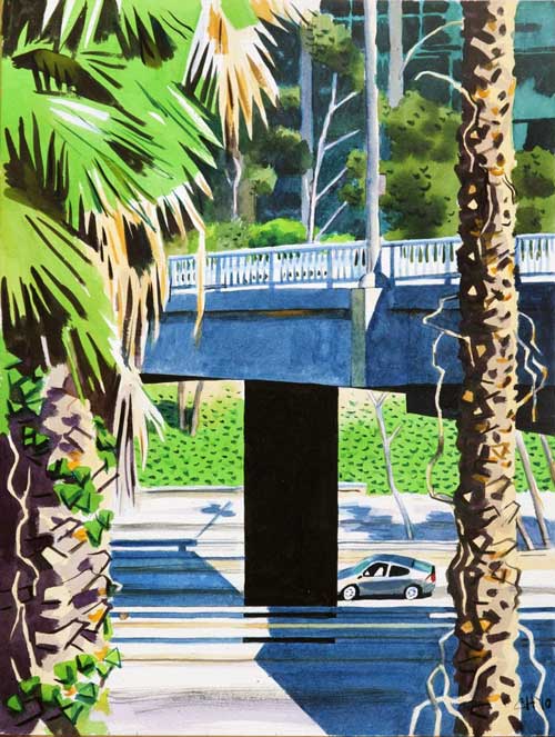 LANDSCAPES - watercolor painting by the Venice painter, Curtis Hoekzema.